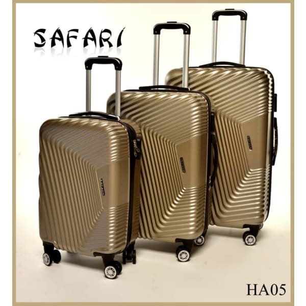 Ensemble de 3 Valises SAFARI - Beige (HA05) Ensemble de 3 Valises SAFARI - Beige (HA05)